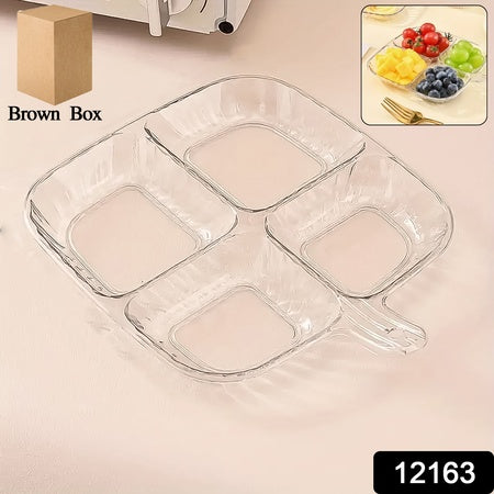 Plastic Kitchen Trays For Serving (4 Compartment 1 Pc)