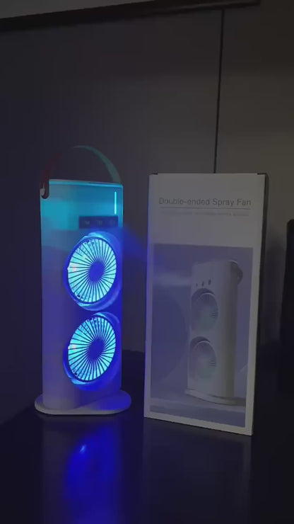 Electric Fan Desktop Double-head Powerful Air Cooler (1 Pc  With Remote)