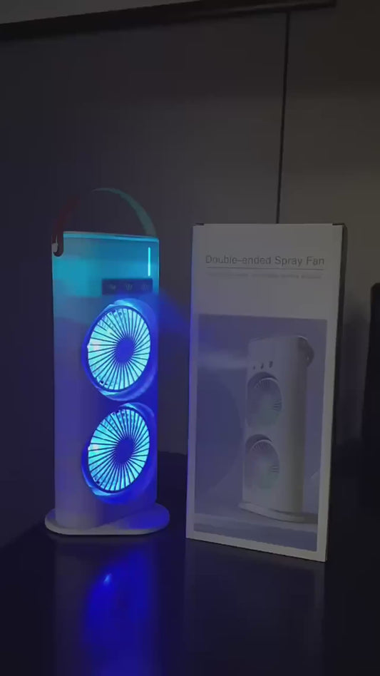 Electric Fan Desktop Double-head Powerful Air Cooler (1 Pc  With Remote)